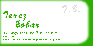 terez bobar business card